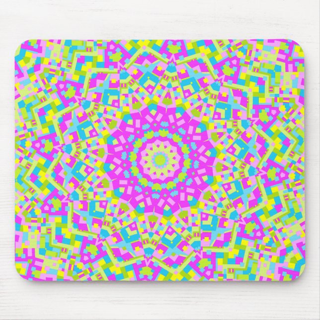 Colourful Kaleidoscope 08 Mouse Mat (Front)