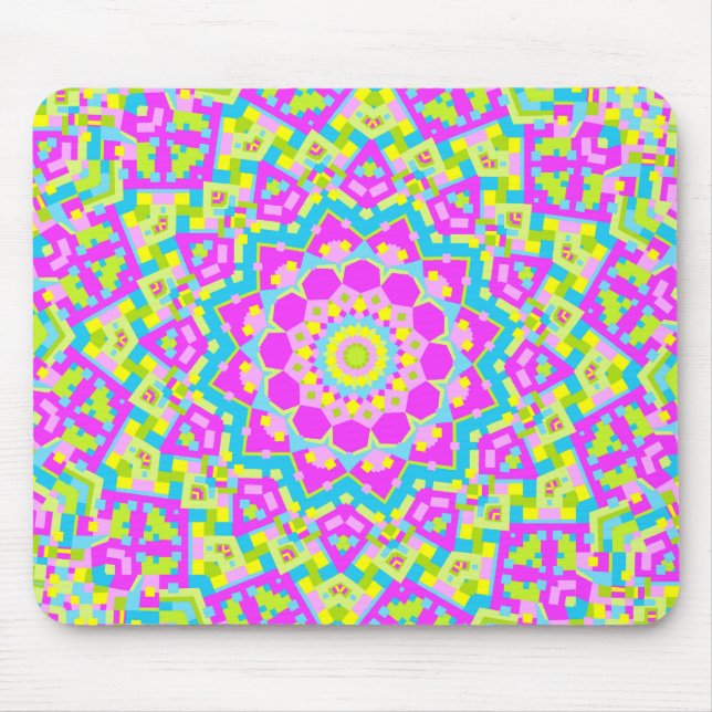 Colourful Kaleidoscope 09 Mouse Mat (Front)
