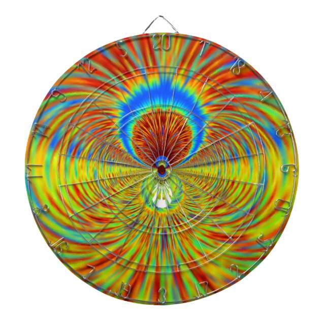 Colourful Kaleidoscope Art Print Dartboard (Front)