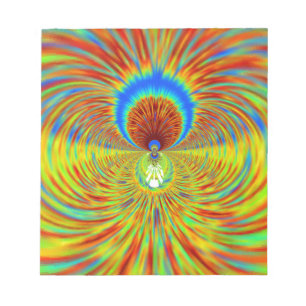 Colourful Kaleidoscope Art Print Notepad