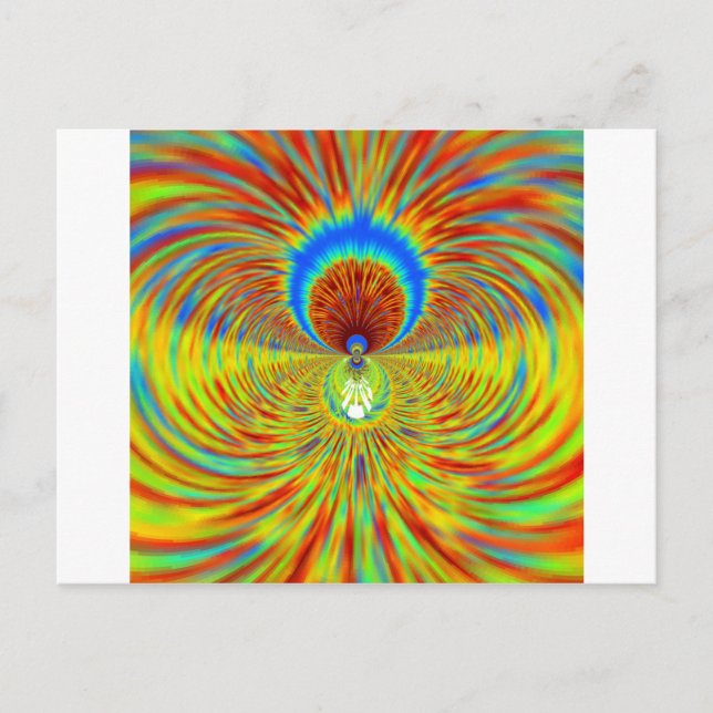 Colourful Kaleidoscope Art Print Postcard (Front)