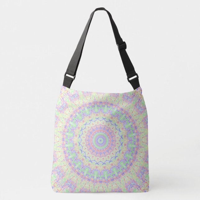 Colourful Kaleidoscope Crossbody Bag (Front)