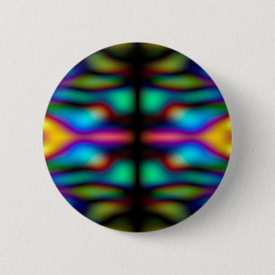 Colourful kaleidoscope pattern 6 cm round badge