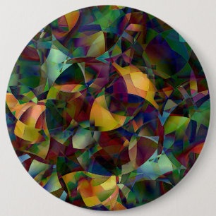 Colourful, Kaleidoscopic Abstract Art 6 Cm Round Badge