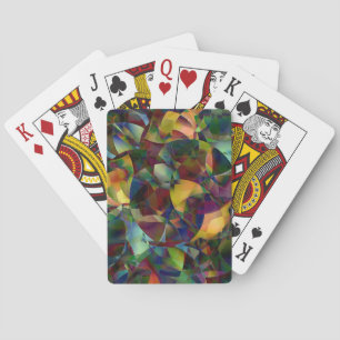 Colourful, Kaleidoscopic Abstract Art Playing Cards