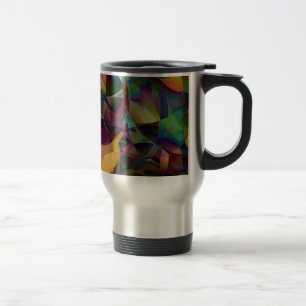 Colourful, Kaleidoscopic Abstract Art Travel Mug
