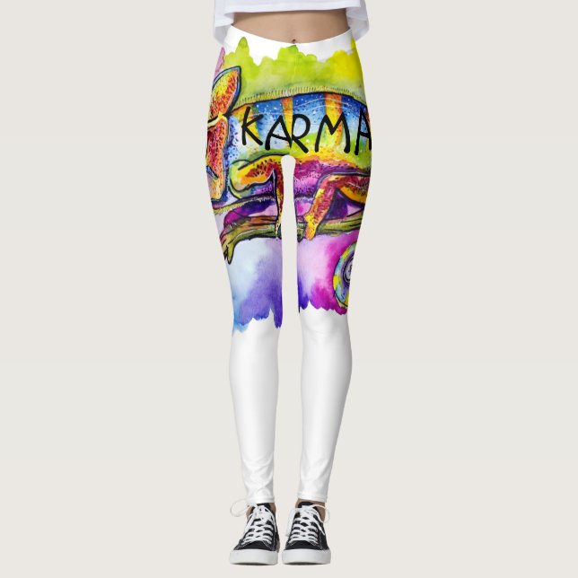 Colourful Karma Chameleon Leggings (Front)
