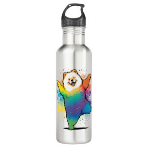 Colourful Kawaii Dancing Chow Chow  710 Ml Water Bottle