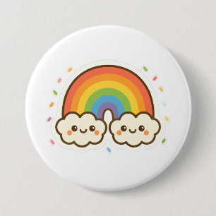Colourful Kawaii Rainbow Pride 7.5 Cm Round Badge
