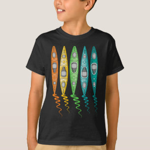 Colourful Kayak Boat Outdoor River Travel Kayaking T-Shirt