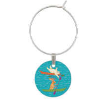 Colourful Kayak Buddies 2 Wine Charm