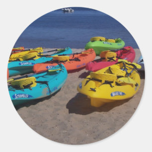 Colourful Kayaks Classic Round Sticker