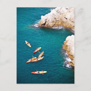 Colourful Kayaks on the Blue Adriatic Sea Postcard