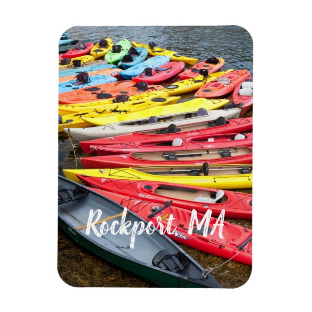 colourful Kayaks, Rockport MA Magnet (Vertical)