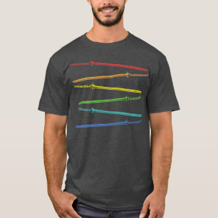 Colourful Kendo Sword Japan Martial Arts Japanese T-Shirt