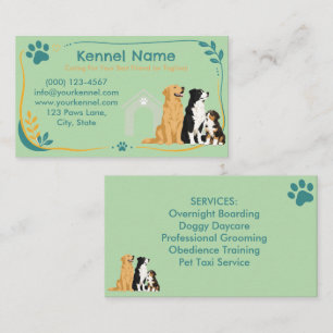 Colourful Kennel Customisable Business Card