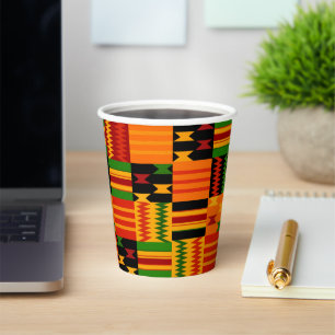 Colourful Kente Ankara Paper Cups