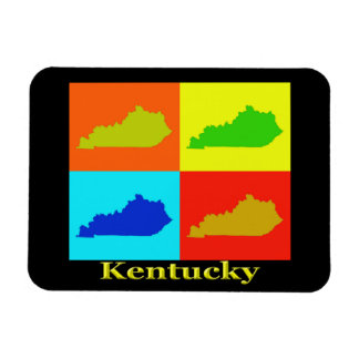 Colourful Kentucky Pop Art Map Magnet