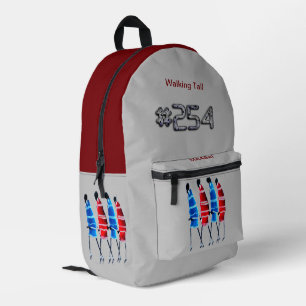 Colourful Kenya Maasai Traditional Art Walking Tal Printed Backpack