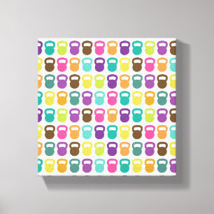 Colourful Kettlebells For Canvas Print