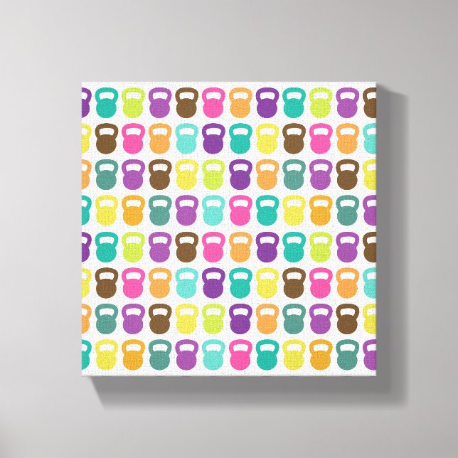 Colourful Kettlebells For Canvas Print (Front)