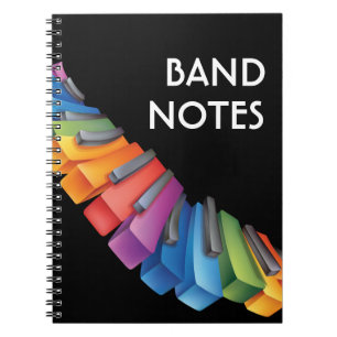 Colourful Keyboard Cool Music Notebook