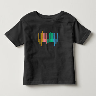 Colourful Keyboard Piano Keys Musical Instrument Toddler T-Shirt