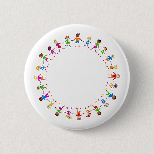 Colourful Kids 6 Cm Round Badge (Front)