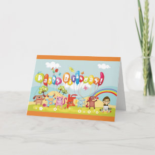 Colourful Kids Birthday Card