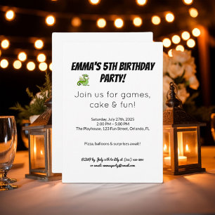 Colourful Kids Birthday Invitation 