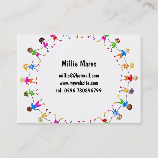 Colourful Kids Business Card (Front)