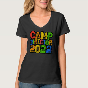 Colourful Kids Camp Director 2022 Camping Host Cha T-Shirt