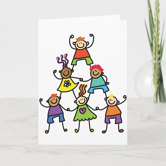 Colourful Kids Friendship Pyramid Card (Creator Uploaded)