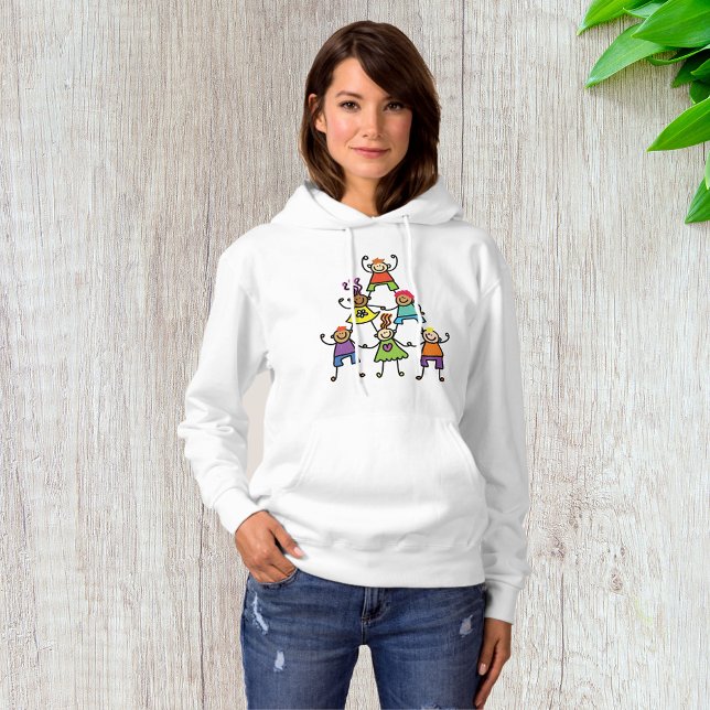 Colourful Kids Friendship Pyramid Hoodie (Creator Uploaded)