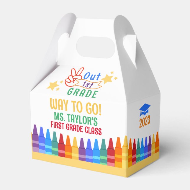 Colourful Kids Graduation Favour Box (Front Side)