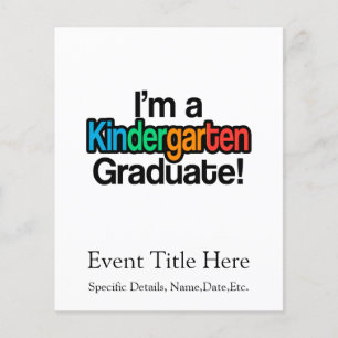 Colourful Kids Graduation Kindergarten Graduate Flyer