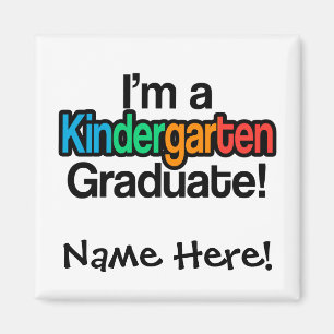 Colourful Kids Graduation Kindergarten Graduate Magnet