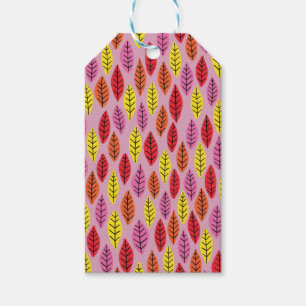 Colourful Kids Leaf pattern Gift Tags