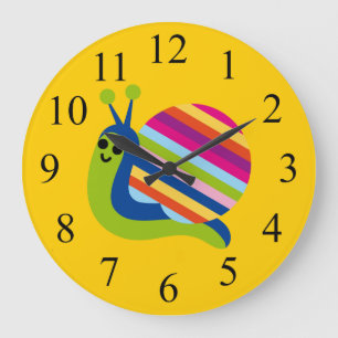 Colourful Kids Snail Clock