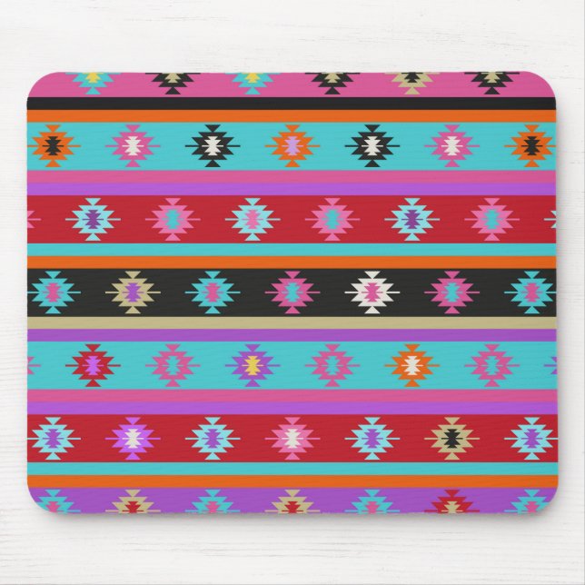 Colourful Kilim Rug Style ornament Mouse Mat (Front)