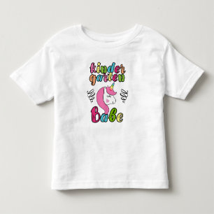 Colourful Kindergarten Back to School Babe Unicorn Toddler T-Shirt