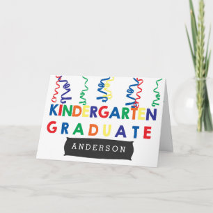 Colourful Kindergarten Graduate  Card