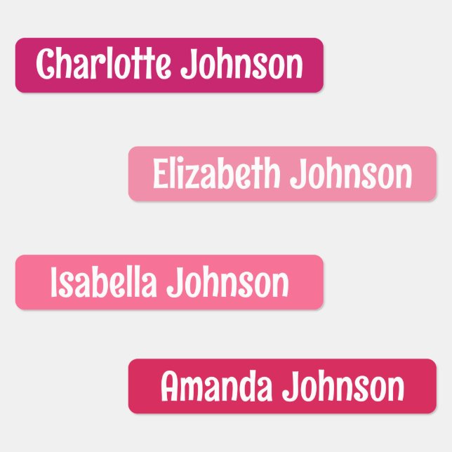 Colourful Kindergarten Name Labels (Group)