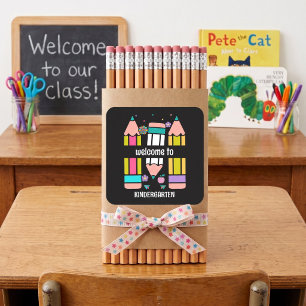 Colourful kindergarten pencil cartoon Sticker