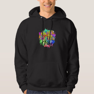 Colourful Kindergarten Vibes Teacher Student Back Hoodie