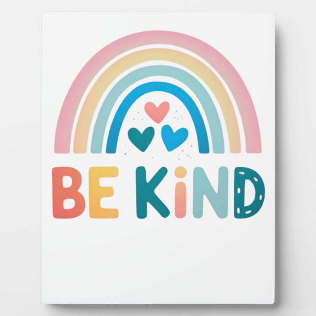 Colourful Kindness Rainbow Plaque (Front)
