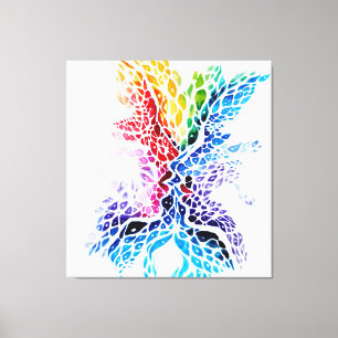 Colourful kiss canvas print