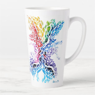 Colourful kiss latte mug