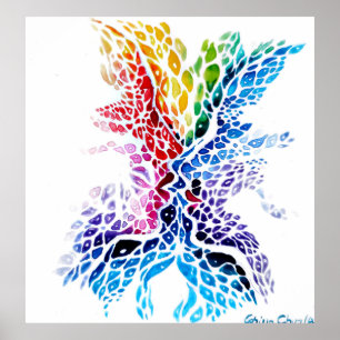 Colourful kiss poster