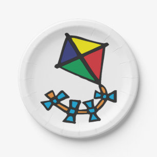 Colourful Kite Paper Plate